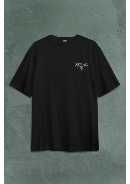 Death Note Oyun Ölüm Notu Sırt Ön Baskılı Oversize Tişört T-Shirt