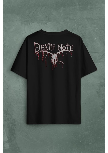 Death Note Oyun Ölüm Notu Sırt Ön Baskılı Oversize Tişört T-Shirt fiyatları