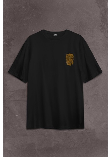 Dragon Japanese Urban Drake Ejder Japonca Uzak Doğu Sırt Ön Baskılı Oversize Tişört T-Shirt fiyatları