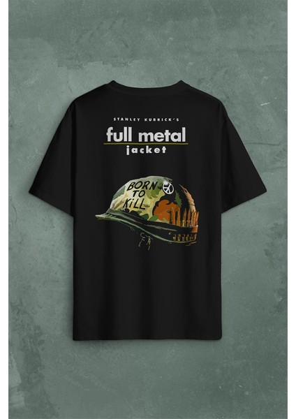 Full Metal Jacket Stanley Kubricks New Fma Sırt Ön Baskılı Oversize Tişört T-Shirt fiyatları