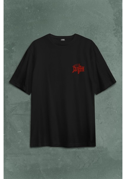 Death Life Will Never Last Metal Band Metallica Sırt Ön Baskılı Oversize Tişört T-Shirt