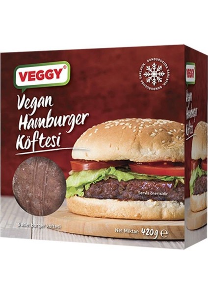 (Hızlı Teslimat* Veya Soğuk Gönderim** Ile) Veggy Vegan Hamburger Köftesi 420 G