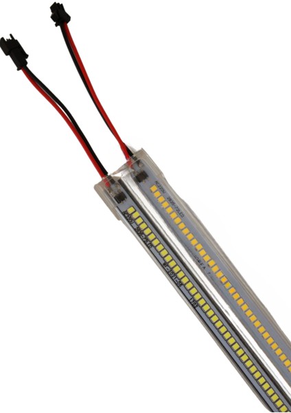 220 Volt 2835 Çubuk LED 30 cm Kasalı Dim Edilebilir Bar LED Gün Işığı 3000-3200K-Şeffaf Cam