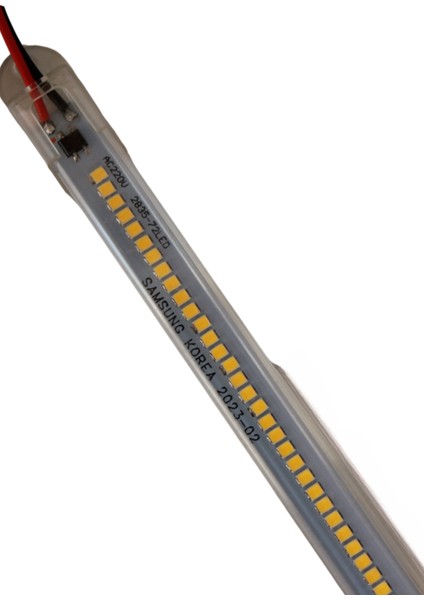 220 Volt 2835 Çubuk LED 30 cm Kasalı Dim Edilebilir Bar LED Gün Işığı 3000-3200K-Şeffaf Cam