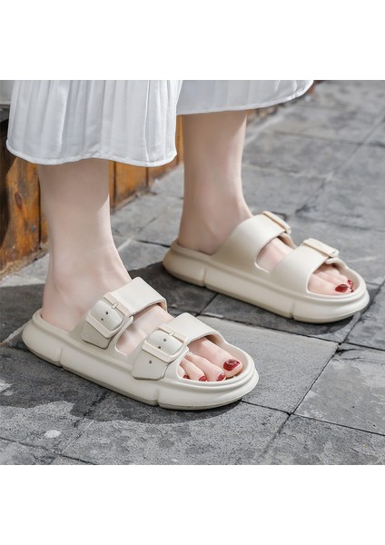 Duygusuna Basmak Kızlar Için Dış Mekanda Giyilebilecek Sandaletler ve Terlikler Moda Ev Kalın Tabanlı Yarım Sürüklenen Çiftler Bağcıksız Sandaletler Kadın Yaz (Yurt Dışından) modelleri
