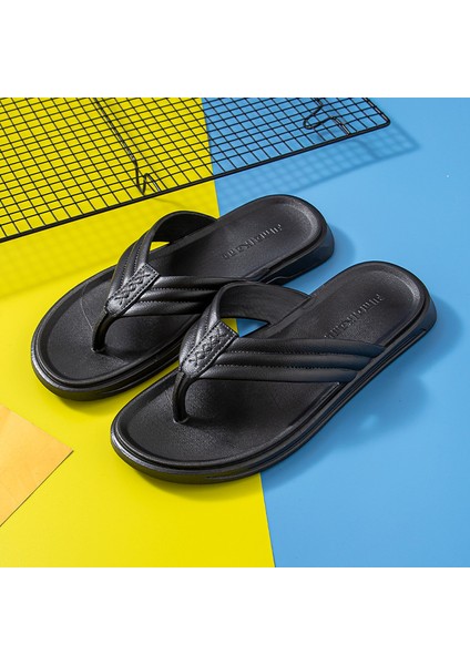 Yaz Yeni Plaj Flip Flop Rahat Erkekler Düz Renk Flip Flop Kabanlar Plaj Terlik Sandalet Yaz (Yurt Dışından)