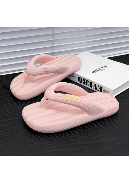 Yeni Parmak Arası Terlik Erkek Yaz Çiftler Net Kırmızı Moda Trendi Kaymaz Aşınmaya Dayanıklı Kalın Alt Klip Ayak Sandalet (Yurt Dışından)