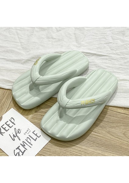 Yeni Parmak Arası Terlik Erkek Yaz Çiftler Net Kırmızı Moda Trendi Kaymaz Aşınmaya Dayanıklı Kalın Alt Klip Ayak Sandalet (Yurt Dışından)