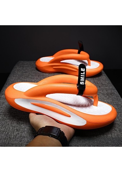 Terlik Yaz Rahat Tutam Moda Açık Kalın Alt Kaymaz Stepping Trendy Spor Net Kırmızı Plaj Ayakkabı (Yurt Dışından)
