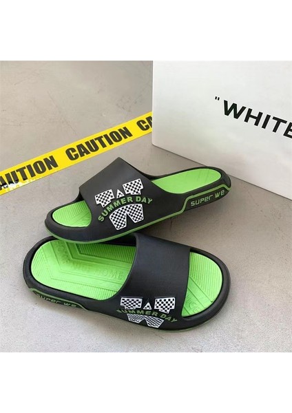 Yeni Stil Stepping Terlik Erkek Yaz Açık Giyim Kapalı Ev Kaymaz Kalın Tabanlı Sandalet Erkek Flip Flop Spor Açık (Yurt Dışından)