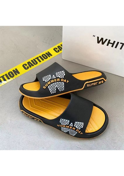 Yeni Stil Stepping Terlik Erkek Yaz Açık Giyim Kapalı Ev Kaymaz Kalın Tabanlı Sandalet Erkek Flip Flop Spor Açık (Yurt Dışından)