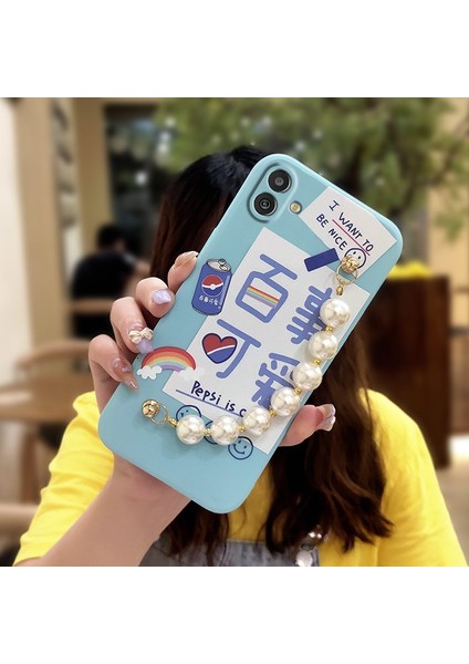 Telefon Kılıfı Samsung Galaxy M13 5g Zincirli Tam Kapaklı Telefon Kılıfı (Yurt Dışından)