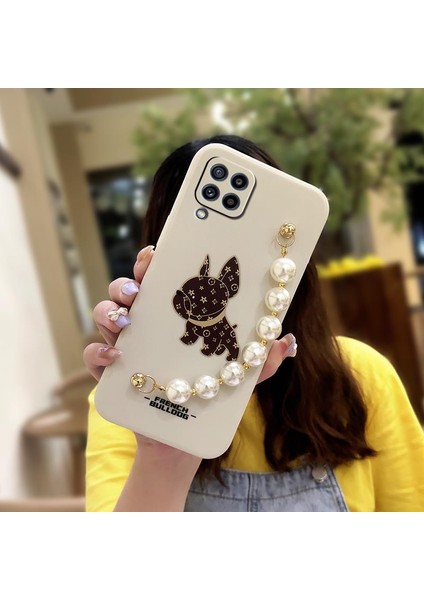 Telefon Kılıfı Samsung Galaxy M32 Zincirli Tam Kapaklı Telefon Kılıfı (Yurt Dışından)