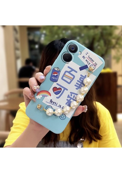 Telefon Kılıfı Oppo Realme V20 Zincirli Tam Kapaklı Telefon Kılıfı (Yurt Dışından)