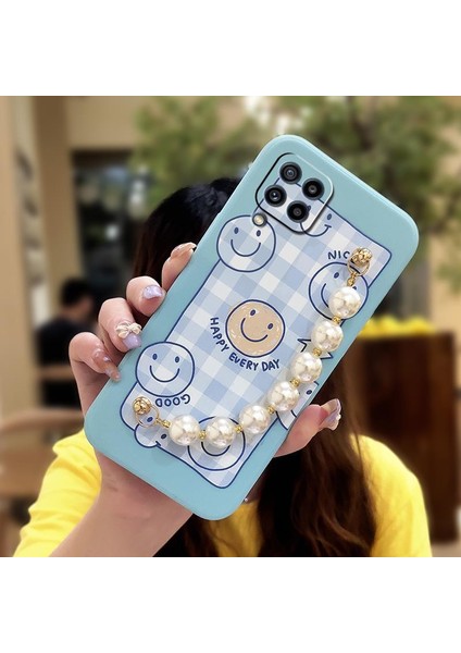 Telefon Kılıfı Samsung Galaxy M32 Zincirli Tam Kapaklı Telefon Kılıfı (Yurt Dışından)