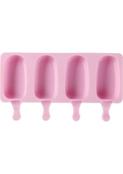 4 Hatta Oval Dondurma Kalıbı Dondurma Meyve Çocuk El Yapımı Dıy Karikatür Popsicle Popsicle Silikon Kalıp Eserdir (Yurt Dışından)