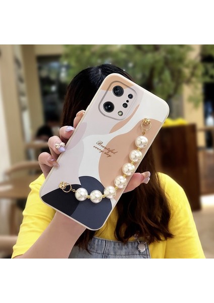 Telefon Kılıfı Oppo Find X5 Zincirli Tam Kapaklı Telefon Kılıfı (Yurt Dışından)