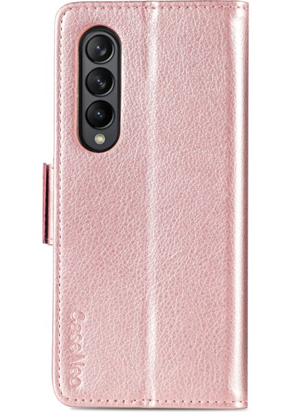Telefon Kılıfı Samsung Galaxy Z Fold 3 Kalem Yuvalı Deri Telefon Kılıfı Kabuğu (Yurt Dışından)