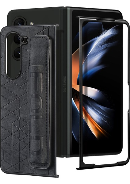 Telefon Kılıfı Samsung Galaxy Z Fold 5 Kalem Yuvalı Deri Telefon Kılıfı Kabuğu (Yurt Dışından)