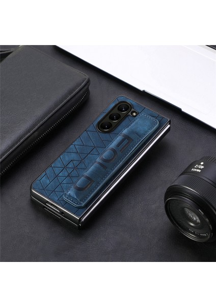 Telefon Kılıfı Samsung Galaxy Z Fold 5 Kalem Yuvalı Deri Telefon Kılıfı Kabuğu (Yurt Dışından)