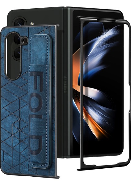 Telefon Kılıfı Samsung Galaxy Z Fold 5 Kalem Yuvalı Deri Telefon Kılıfı Kabuğu (Yurt Dışından)