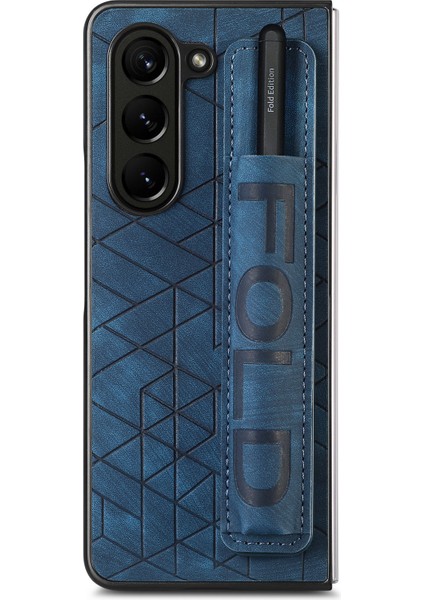 Telefon Kılıfı Samsung Galaxy Z Fold 5 Kalem Yuvalı Deri Telefon Kılıfı Kabuğu (Yurt Dışından)
