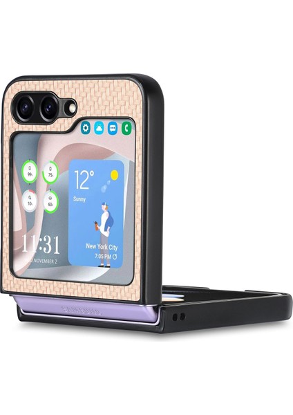 Telefon Kılıfı Samsung Galaxy Z Flip 5 Deri Telefon Kılıfı (Yurt Dışından)
