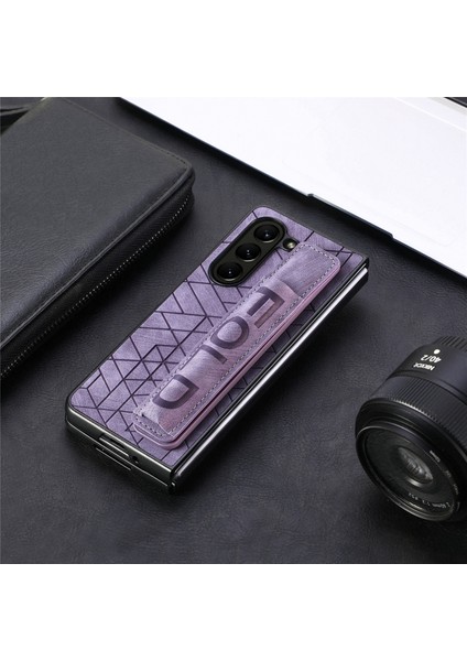 Telefon Kılıfı Samsung Galaxy Z Fold 3 Kalem Yuvalı Deri Telefon Kılıfı Kabuğu (Yurt Dışından)