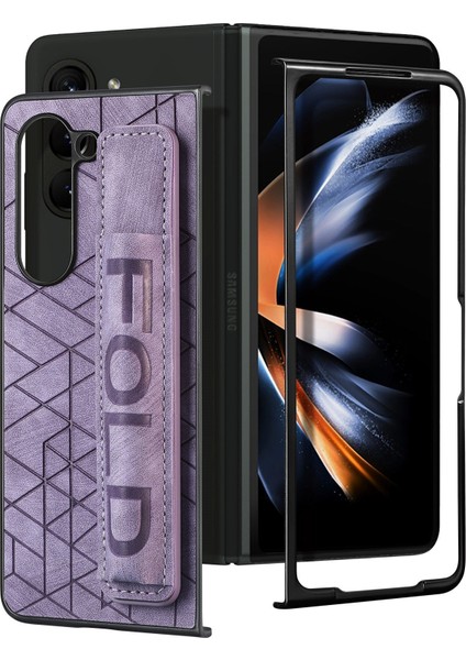 Telefon Kılıfı Samsung Galaxy Z Fold 3 Kalem Yuvalı Deri Telefon Kılıfı Kabuğu (Yurt Dışından)