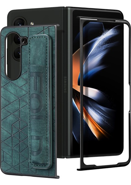 Telefon Kılıfı Samsung Galaxy Z Fold 3 Kalem Yuvalı Deri Telefon Kılıfı Kabuğu (Yurt Dışından)