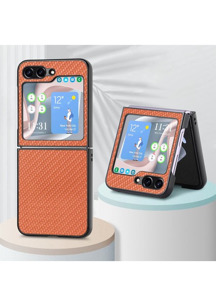 Telefon Kılıfı Samsung Galaxy Z Flip 3 Deri Telefon Kılıfı Kabuk (Yurt Dışından)