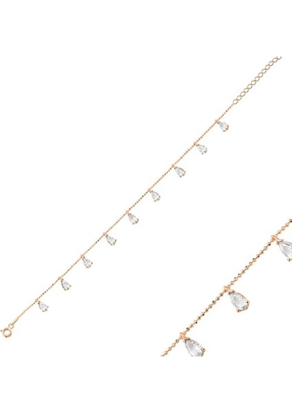 Beyaz Taşlı Sallantılı Grain Top Bileklik modelleri