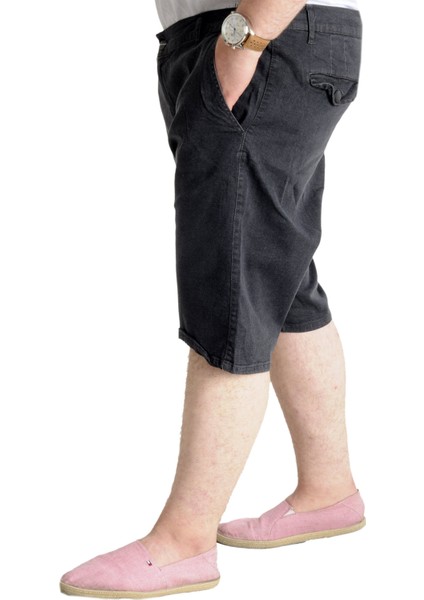 Büyük Beden Erkek Kot Şort Yan Cepli New Armına 23806 Siyah fiyatları