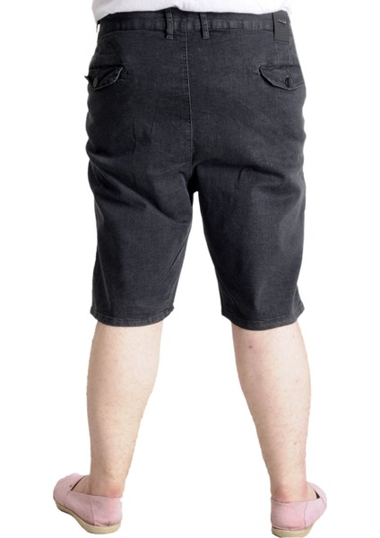 Büyük Beden Erkek Kot Şort Yan Cepli New Armına 23806 Siyah fırsatları