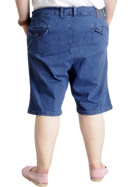 Büyük Beden Erkek Kot Şort Yan Cepli New Armına 23806 Lacivert fırsatları