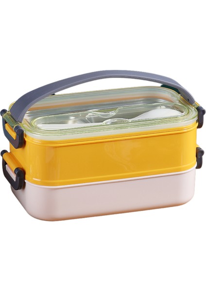 Bento 1600ML Lunchbox Yeni Koleksiyon 2 Katlı Çelik Sefer Tası Yemek Kutusu
