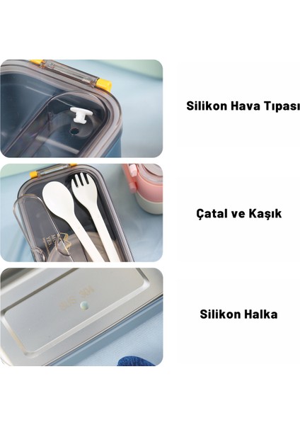 Bento 1200ML Lunchbox Yeni Koleksiyon 2 Katlı Çelik Sefer Tası Yemek Kutusu fiyatları