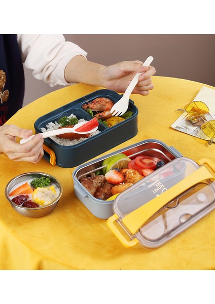 Bento 1200ML Lunchbox Yeni Koleksiyon 2 Katlı Çelik Sefer Tası Yemek Kutusu fırsatları