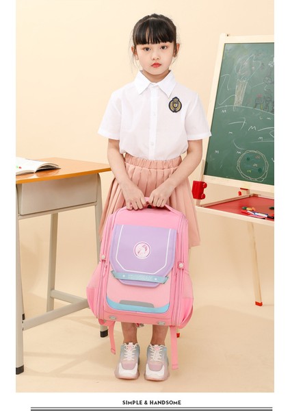 Çocuk Okul Ingiliz Ilkokul Öğrencileri Boyun Koruma Omuzdan Askili Büyük Kapasiteli Kızların Sırt Çantası (Yurt Dışından) fiyatları