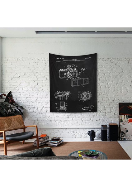 Leica M Fotoğraf Makinesi Chalkboard Duvar Örtüsü - 100 cm x 135 cm