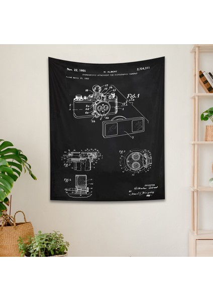 Leica M Fotoğraf Makinesi Chalkboard Duvar Örtüsü - 100 cm x 135 cm