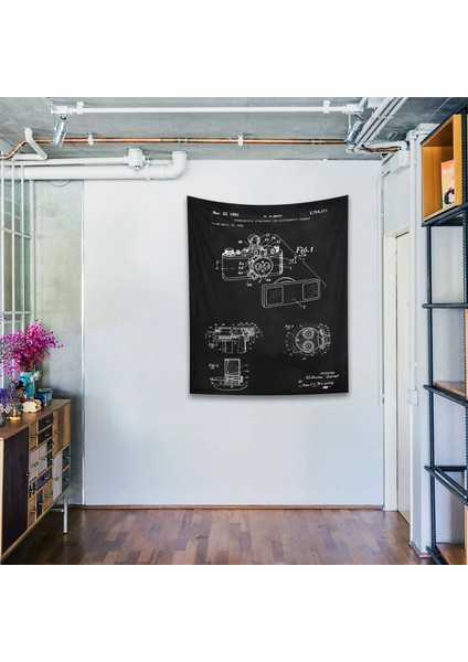 Leica M Fotoğraf Makinesi Chalkboard Duvar Örtüsü - 100 cm x 135 cm