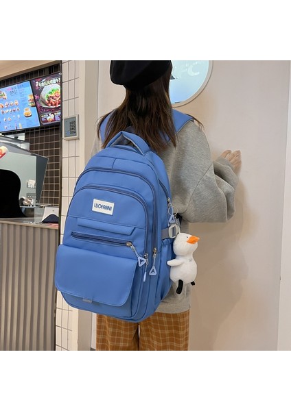 Okul Kadın Saf Renk Gelgit Yüksek Değerli Sırt Erkek Lise Ortaokul Öğrencileri Sınıf Sırt Dayanıklı Sırt Çantası (Yurt Dışından) fiyatları