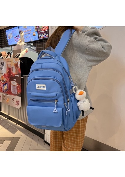 Okul Kadın Saf Renk Gelgit Yüksek Değerli Sırt Erkek Lise Ortaokul Öğrencileri Sınıf Sırt Dayanıklı Sırt Çantası (Yurt Dışından) modelleri