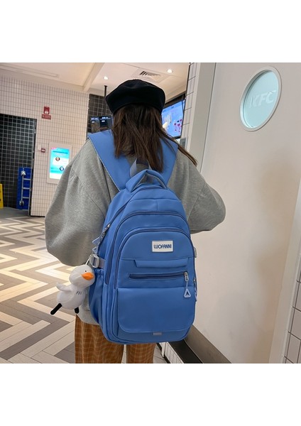 Okul Kadın Saf Renk Gelgit Yüksek Değerli Sırt Erkek Lise Ortaokul Öğrencileri Sınıf Sırt Dayanıklı Sırt Çantası (Yurt Dışından) fırsatları