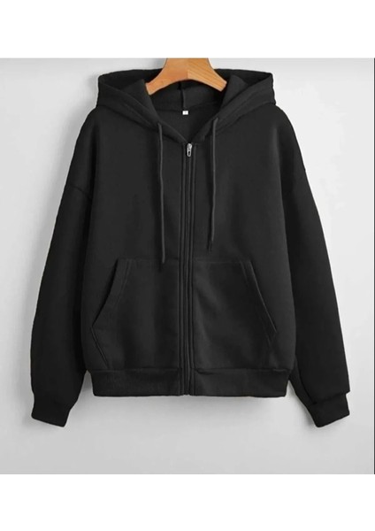Unısex Kapüşonlu Fermuarlı Cepli Ince Penye Basic Okul Sweatshirt Hırka fiyatları