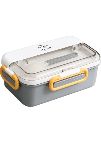 Bento 900ML Lunchbox Yeni Koleksiyon 1 Katlı 3 Bölmeli Çelik Sefer Tası Yemek Kutusu