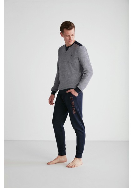 Erkek Lacivert Yuvarlak Yaka Pijama Takımı 18720 fırsatları