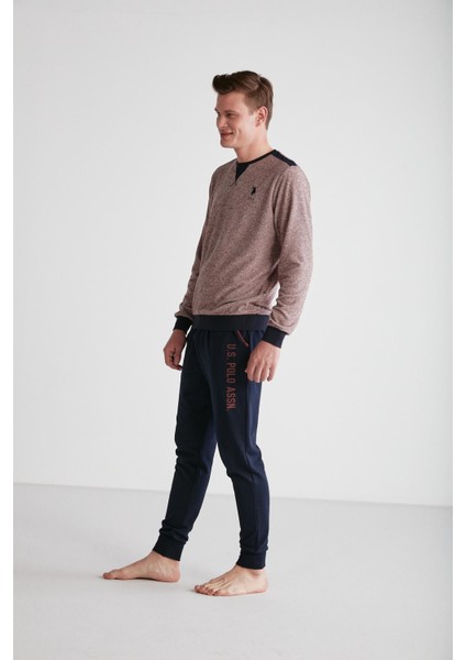Erkek Bordo Yuvarlak Yaka Pijama Takımı 18720 fırsatları