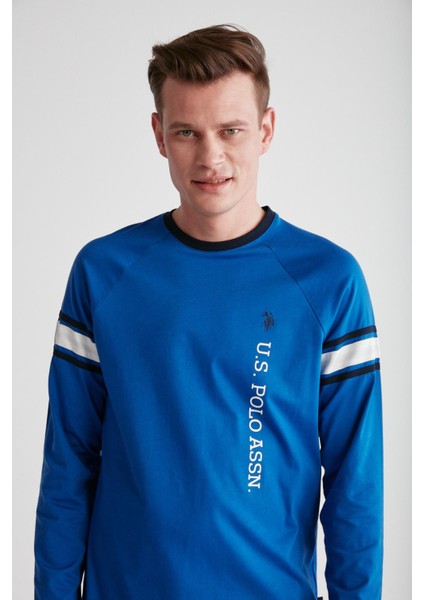 Erkek Saks Yuvarlak Yaka Pijama Takımı 18732 fırsatları